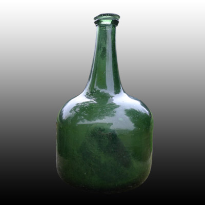 English free blown mallet shaped wine
