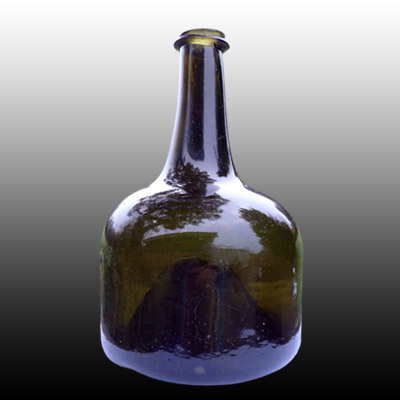 English free blown mallet shaped wine