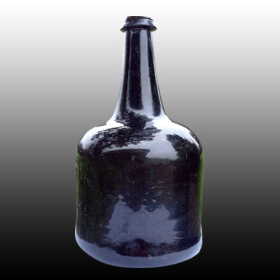 English free blown mallet shaped wine